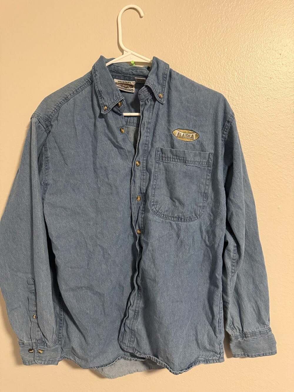 Vintage Cold Storage Original Denim Alaska Souvenir Button Down Shirt